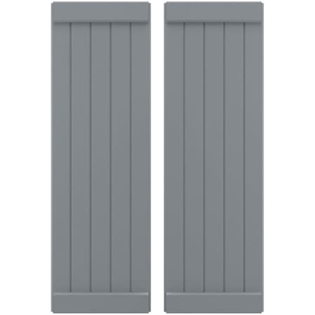 Ekena Millwork Americraft 5-Board Exterior Wood Joined Board-n-Batten Shutters w/ End Batten, ARW103BB518X36CHH, PR ARW103BB518X36CHH